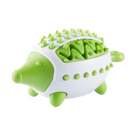 Phedgehog Shape Dog Toy Leaking Food Toys For Small Large Dogs Cat Chewing Toys (Color: Green)