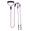 Double Dogs Leash No-Tangle Dogs Lead Reflective Dogs Walking Leash w/ Swivel Coupler Padded Handle